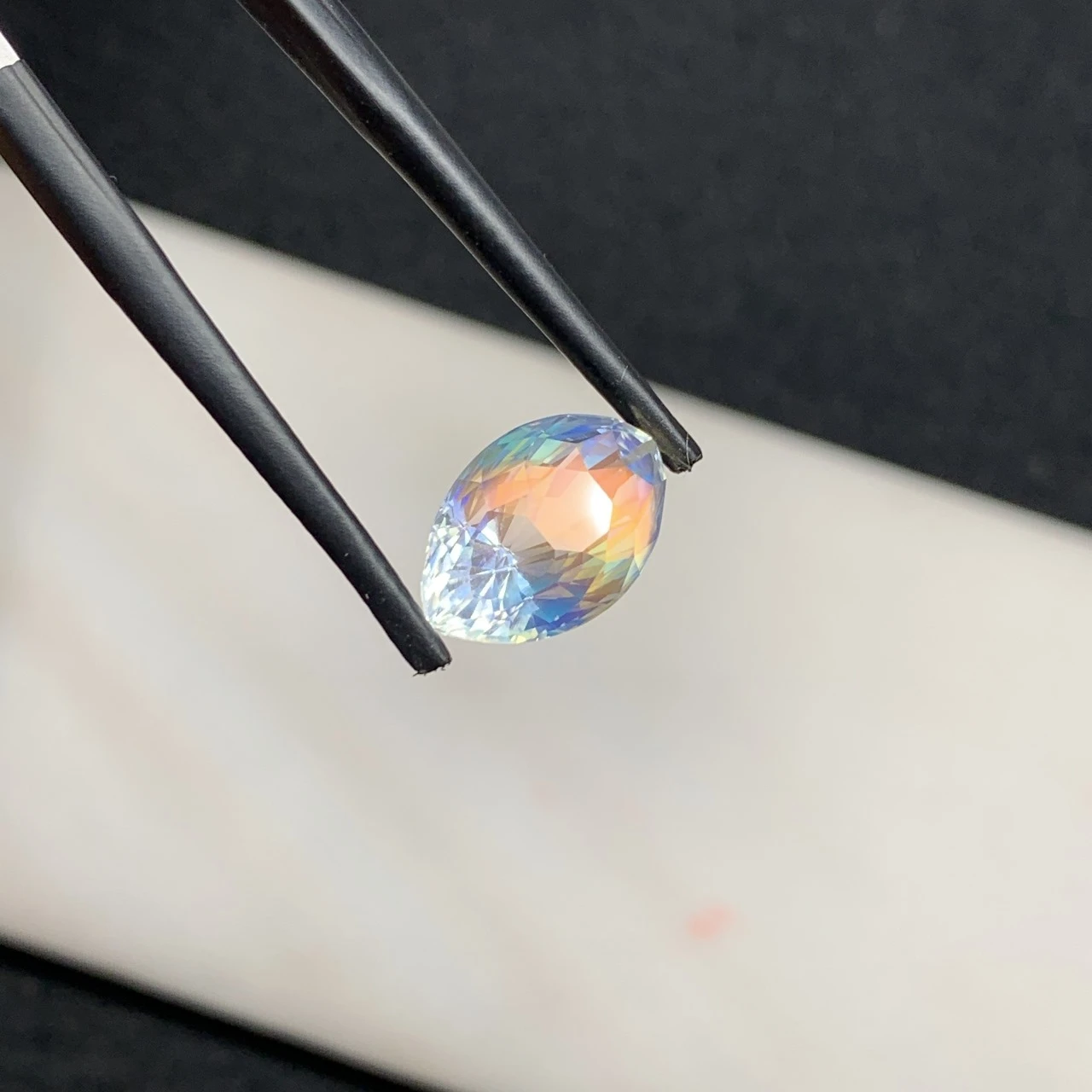 4.70ct Natural Rainbow Moonstone Marquise Shape Loose Gemstone — view 2
